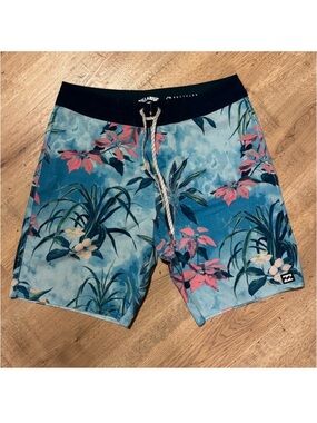 Billabong Men's Tropical Sundays Pro 19" boardshort Swim Trunks Size 29